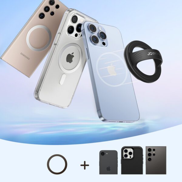 203566_4 Joyroom JR-ZS500 Magnetic Ring Compatible with MagSafe Holder - Blackeng