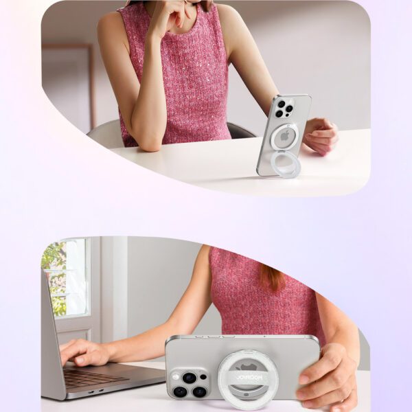 203567_3 Joyroom JR-ZS500 Magnetic Ring Compatible with MagSafe Holder - Whiteeng