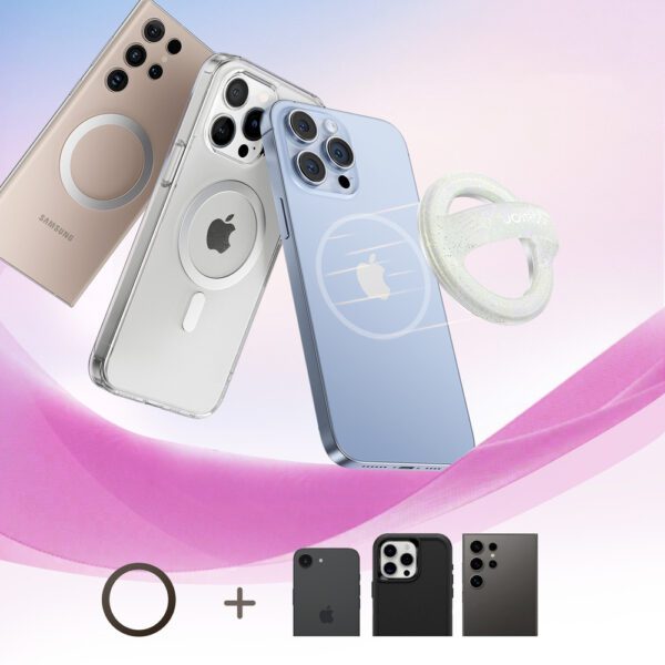 203567_6 Joyroom JR-ZS500 Magnetic Ring Compatible with MagSafe Holder - Whiteeng