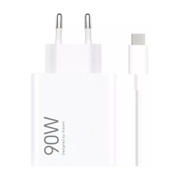 203588_1 Xiaomi HyperCharge Combo 90W 6.1A USB-A Wall Charger with USB-C Cable - Whiteeng