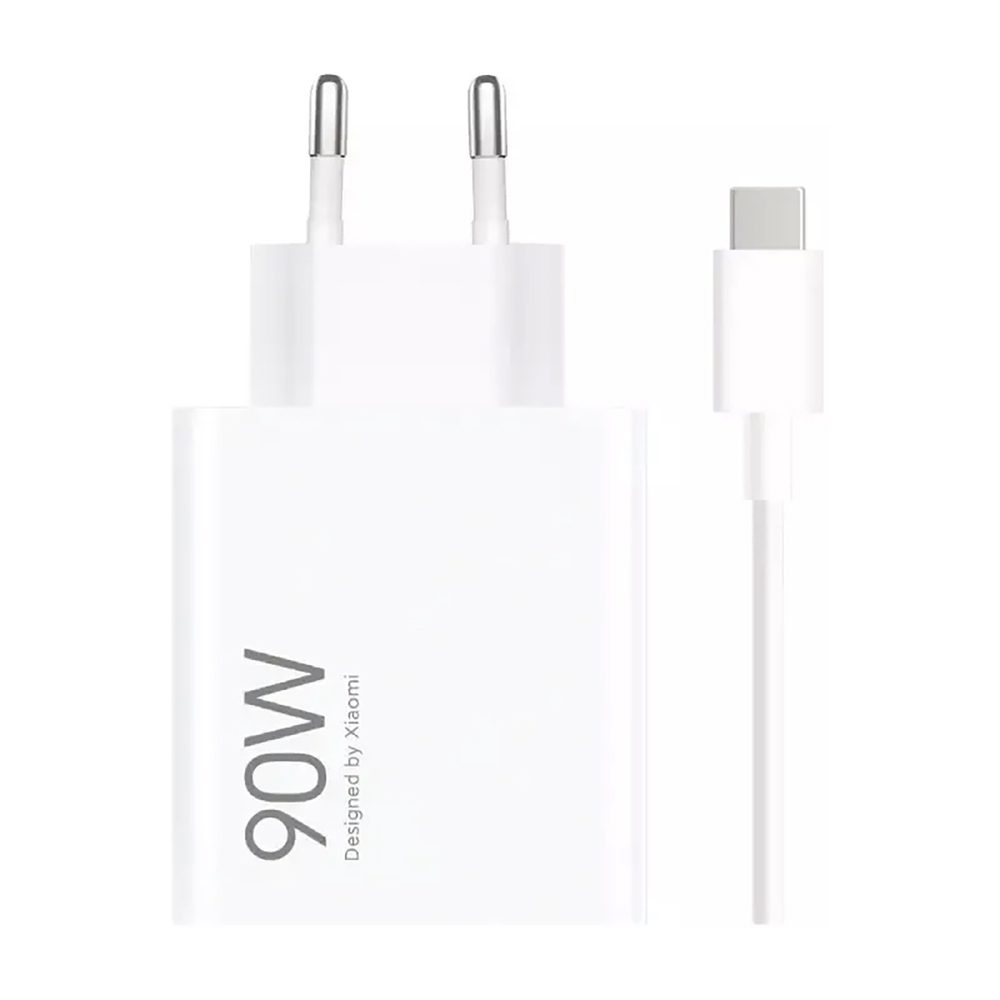 203588_1 Xiaomi HyperCharge Combo 90W 6.1A USB-A Wall Charger with USB-C Cable - Whiteeng