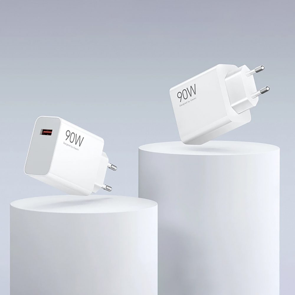203588_2 Xiaomi HyperCharge Combo 90W 6.1A USB-A Wall Charger with USB-C Cable - Whiteeng