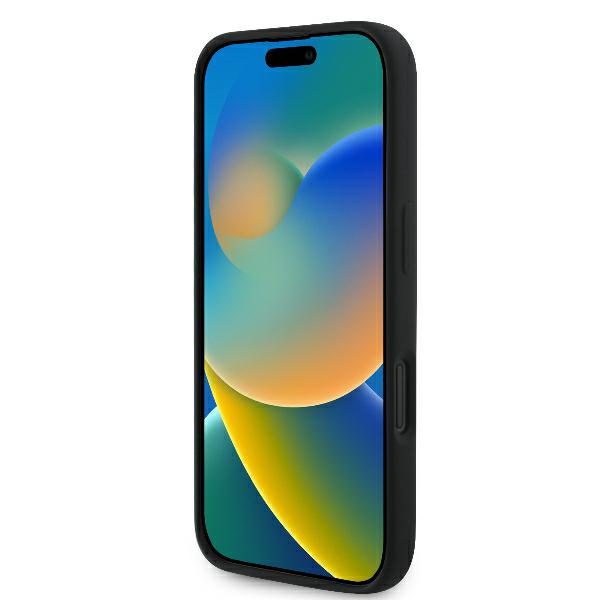 Karl Lagerfeld Silicone Nauble Heads Print MagSafe Case for iPhone 16 - Blackeng