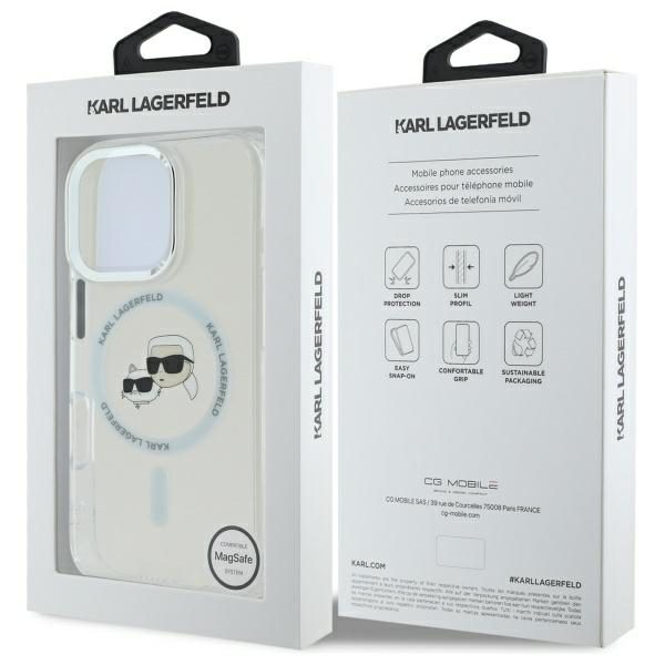 203690_8 Karl Lagerfeld IML Metal Karl&Choupette Head MagSafe Case for iPhone 16 Pro Max - Whiteeng