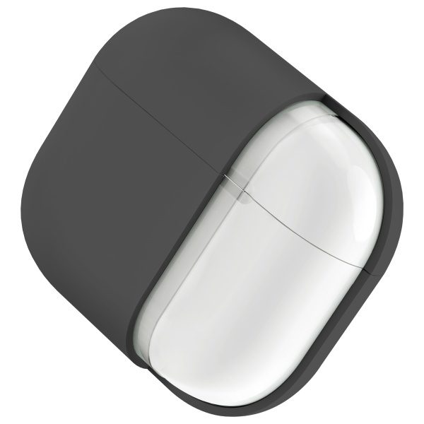 203712_5 Uniq Lino Silicone AirPods 4 Case - Grayeng