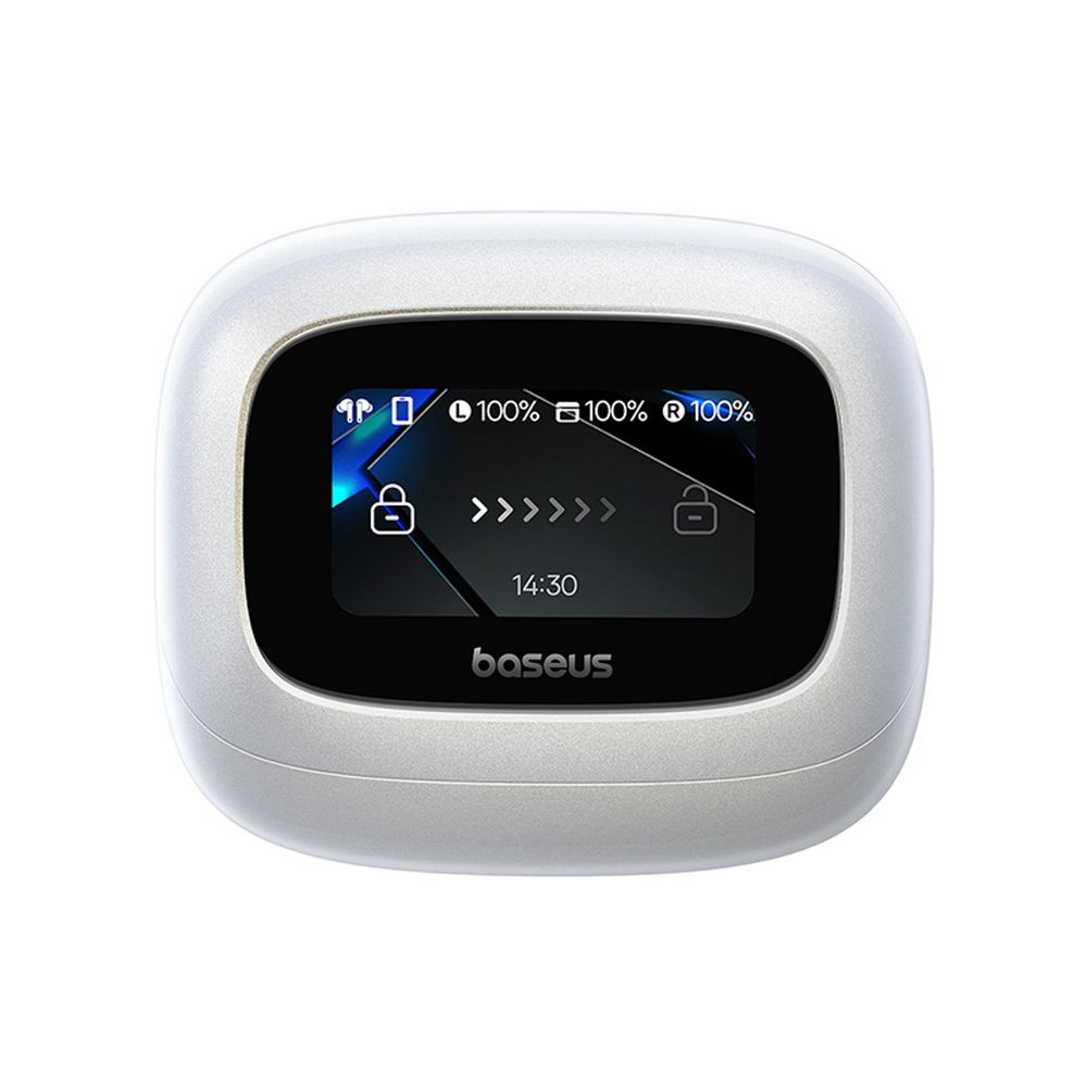 203749_3 Baseus Bowie M2s Ultra TWS Wireless In-Ear Headphones with Interactive Screen - Whiteeng