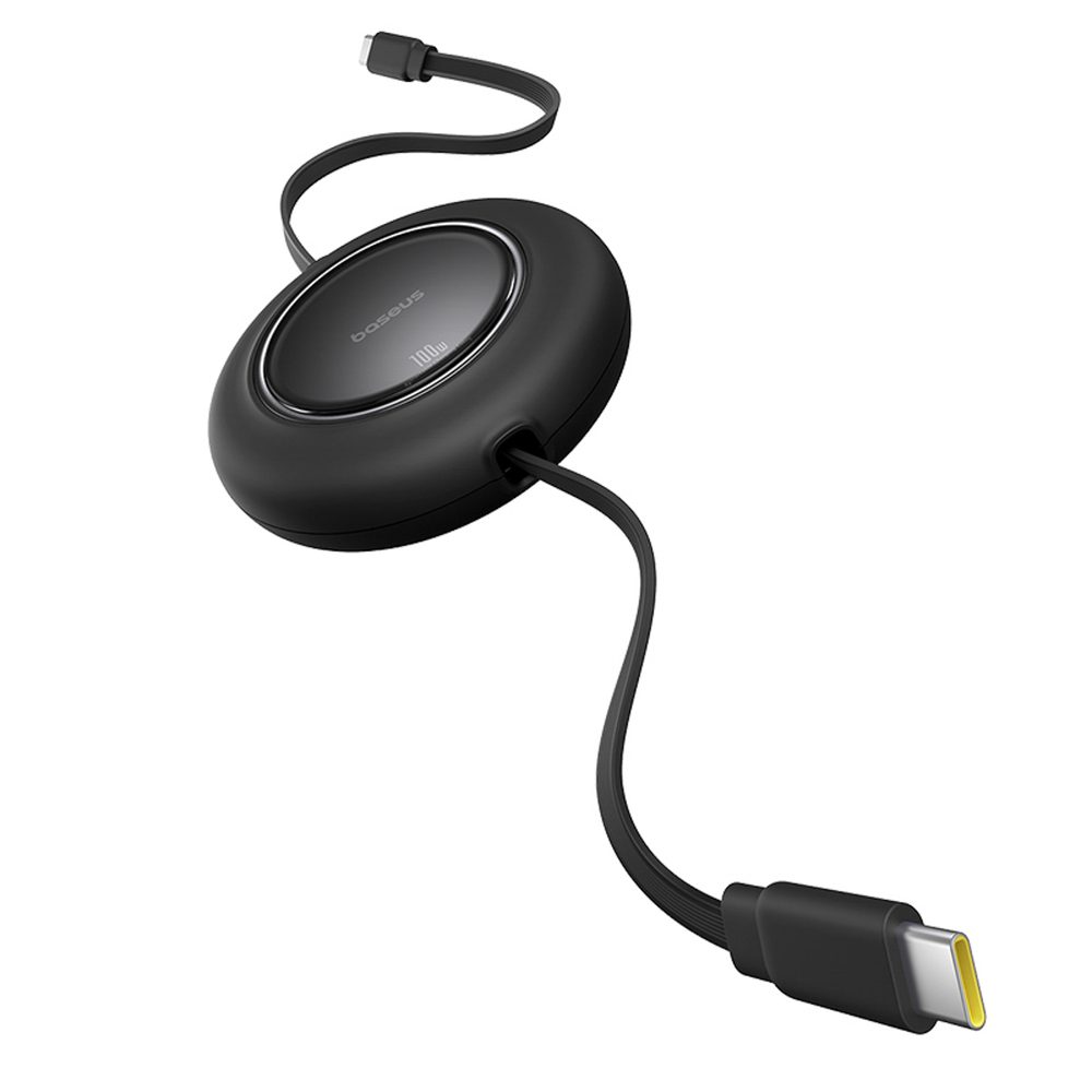 203754_5 Baseus Free2Pull Mini 100W Retractable USB-C Cable - USB-C 2m - Blackeng