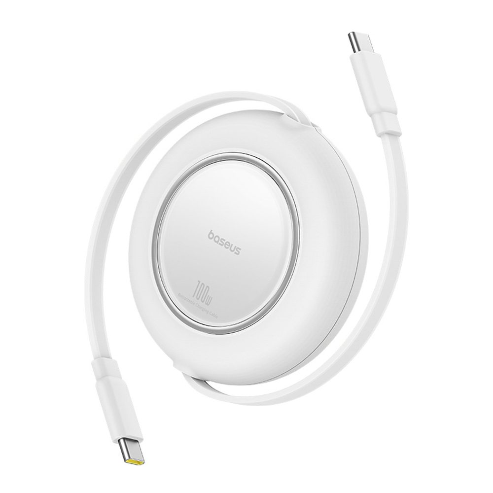 203755_2 Baseus Free2Pull Mini 100W Retractable USB-C Cable - USB-C 2m - Whiteeng
