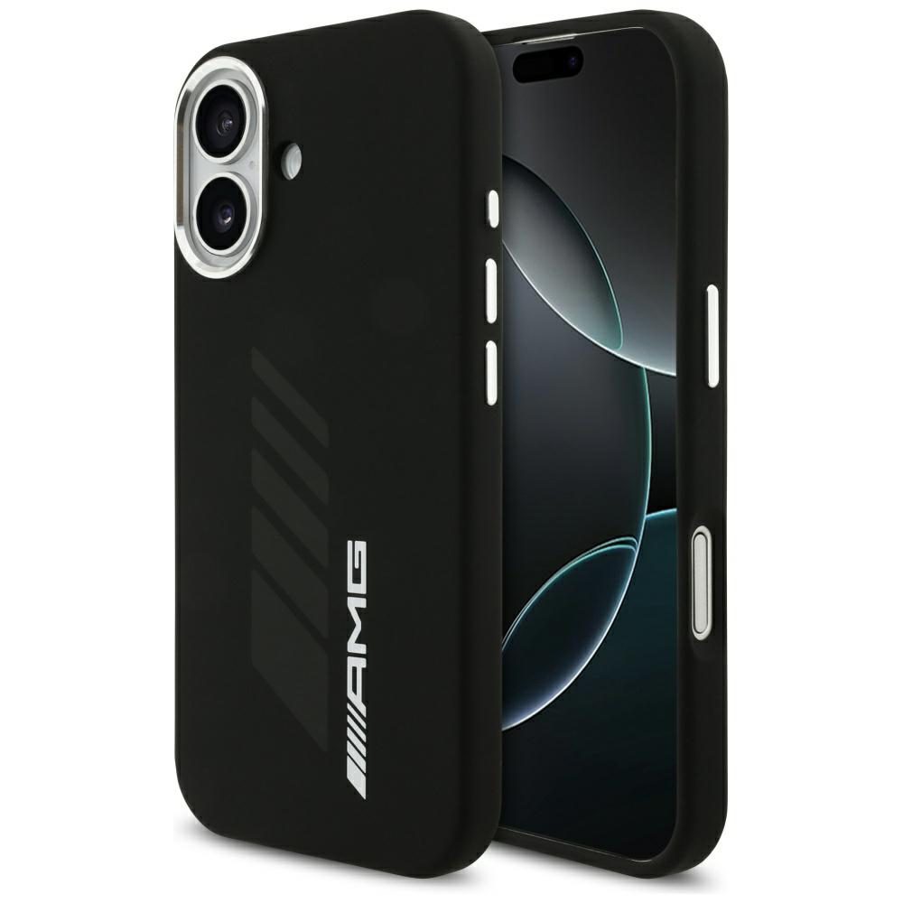 AMG Silicone Oversize Rhombs MagSafe Case for iPhone 17 - Blackeng