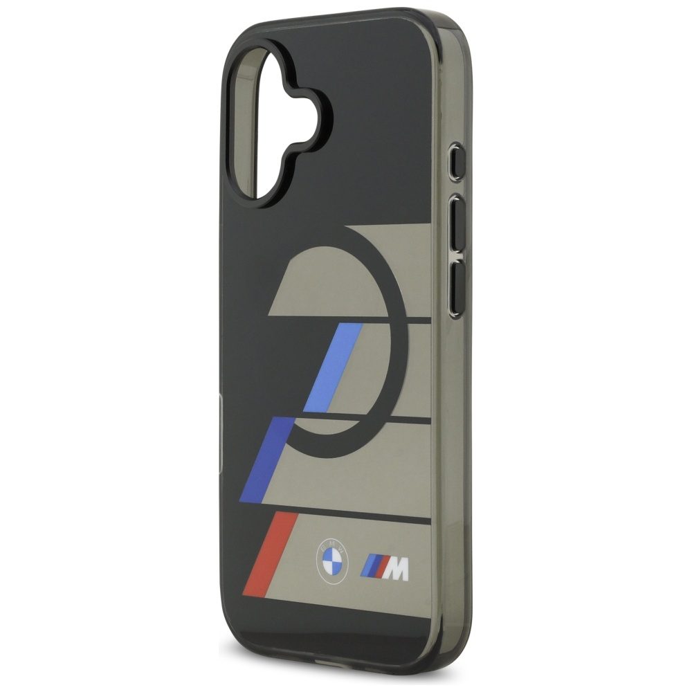BMW M IML Metal Buttons Tricolor Lines MagSafe Case for iPhone 17 - Blackeng