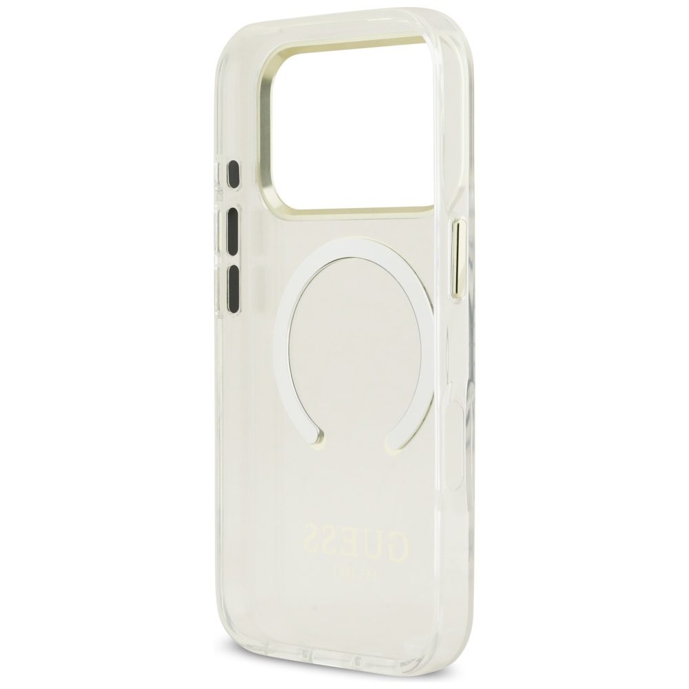 Guess Metal Outline MagSafe case for iPhone 17 Pro - goldeng