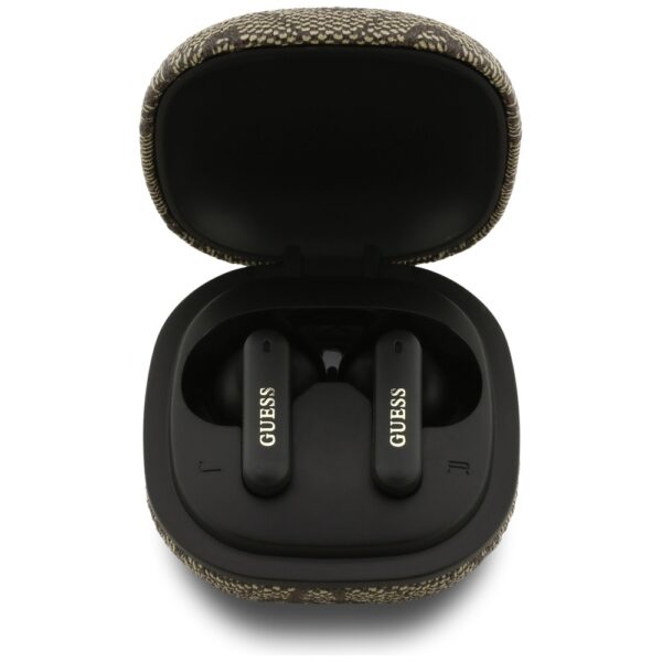 Guess 4G Classic Metal Logo TWS ENC Earphones - Browneng