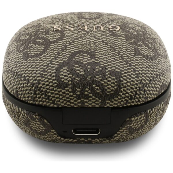 Guess 4G Classic Metal Logo TWS ENC Earphones - Browneng