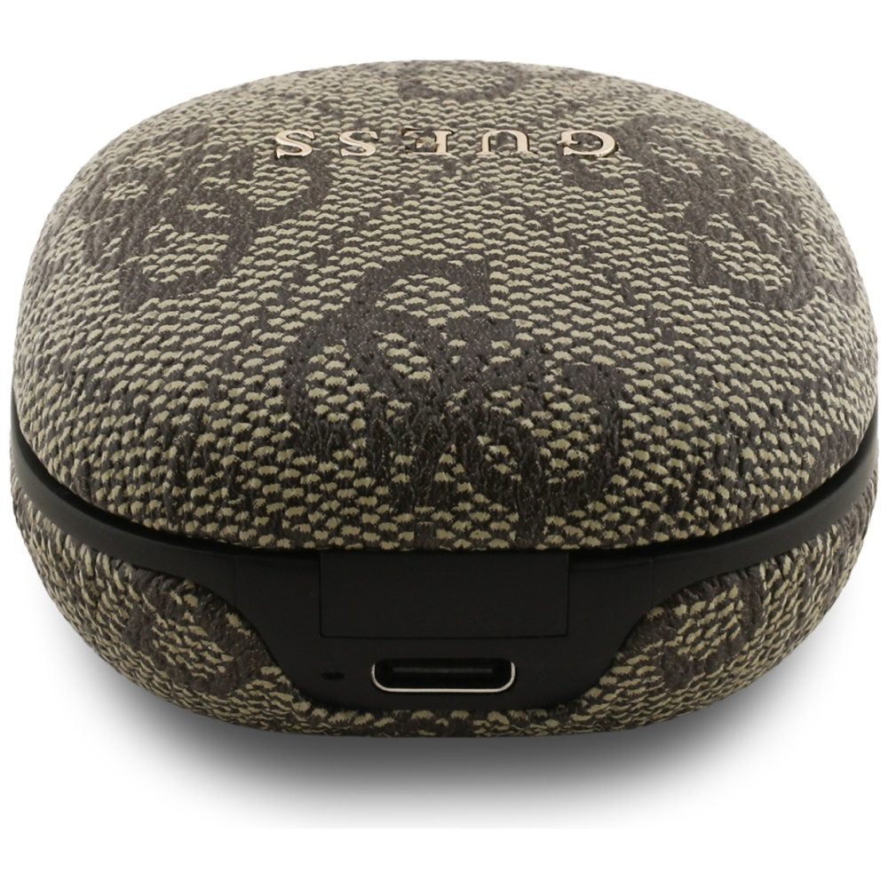 Guess 4G Classic Metal Logo TWS ENC Earphones - Browneng