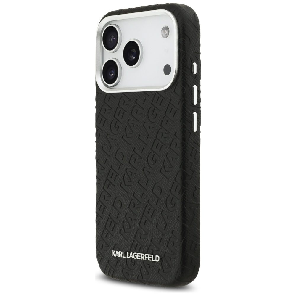 Karl Lagerfeld FW Stamped Karl MagSafe Case for iPhone 17 Pro - Blackeng