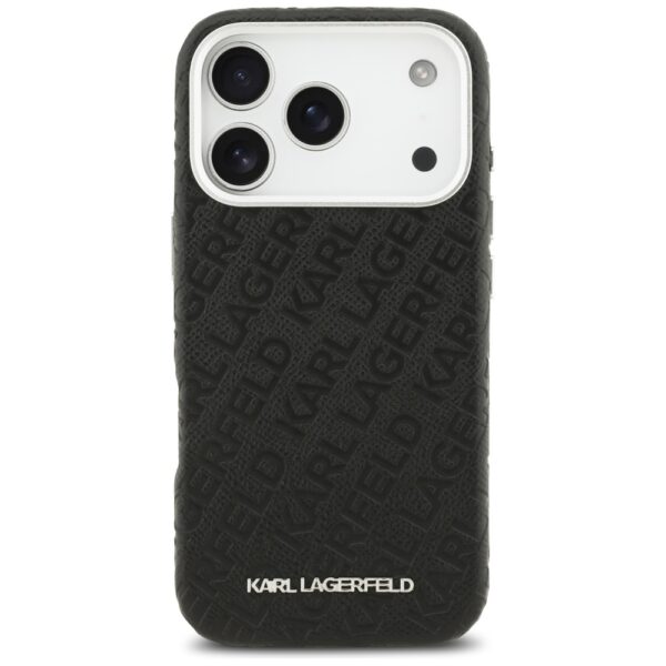 Karl Lagerfeld FW Stamped Karl MagSafe Case for iPhone 17 Pro - Blackeng
