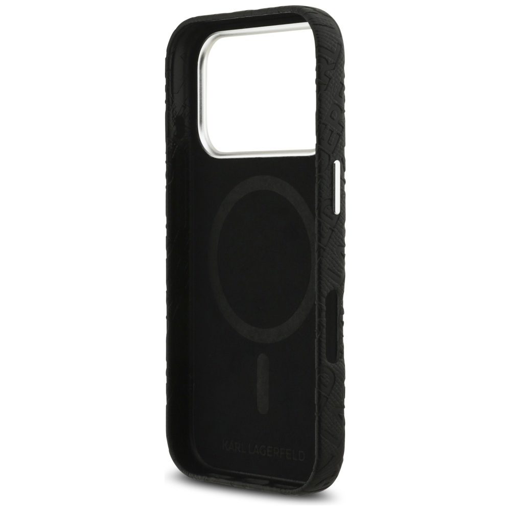 Karl Lagerfeld FW Stamped Karl MagSafe Case for iPhone 17 Pro - Blackeng