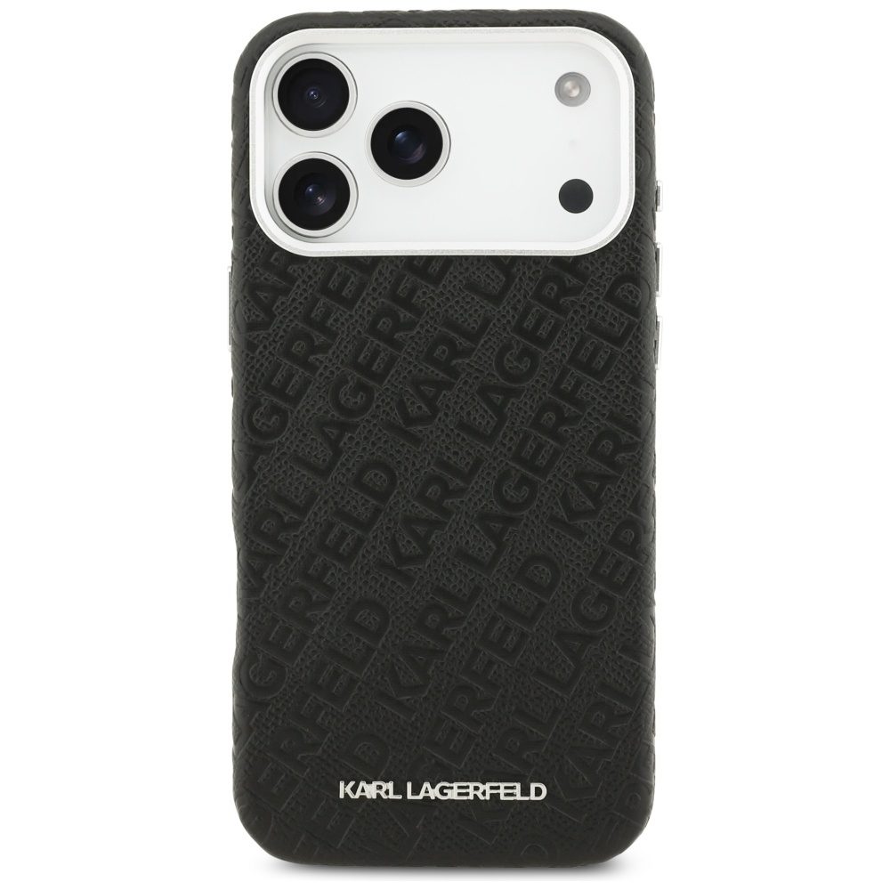 Karl Lagerfeld FW Stamped Karl MagSafe Case for iPhone 17 Pro Max - Blackeng