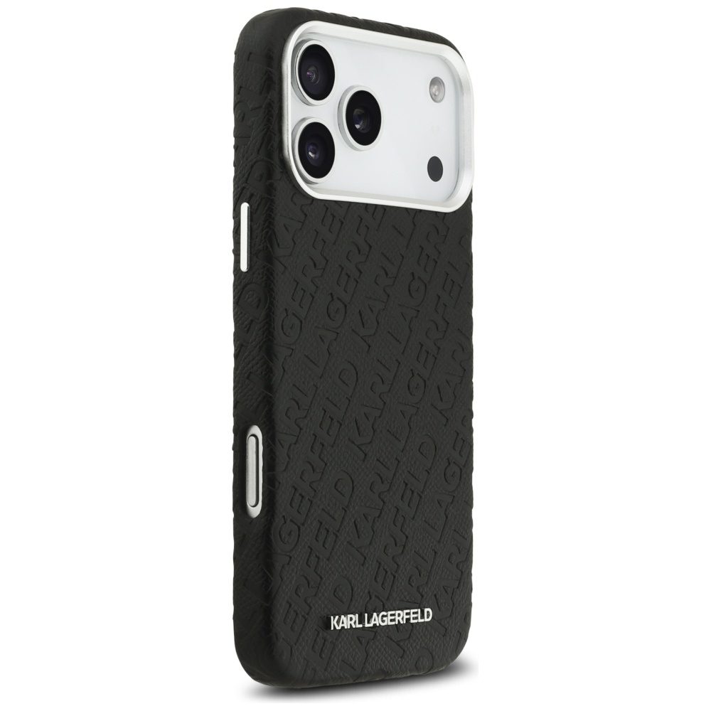 Karl Lagerfeld FW Stamped Karl MagSafe Case for iPhone 17 Pro Max - Blackeng