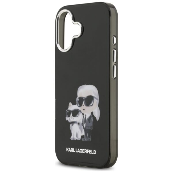 Karl Lagerfeld IML Aquarelle Karl & Choupette & Logo MagSafe Case for iPhone 17 - Blackeng