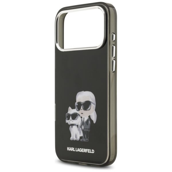 203964_6 Karl Lagerfeld IML Aquarelle Karl & Choupette & Logo MagSafe Case for iPhone 17 Pro - Blackeng