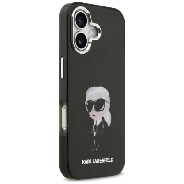 Karl Lagerfeld IML Aquarelle Karl & Logo MagSafe Case for iPhone 17 - Blackeng