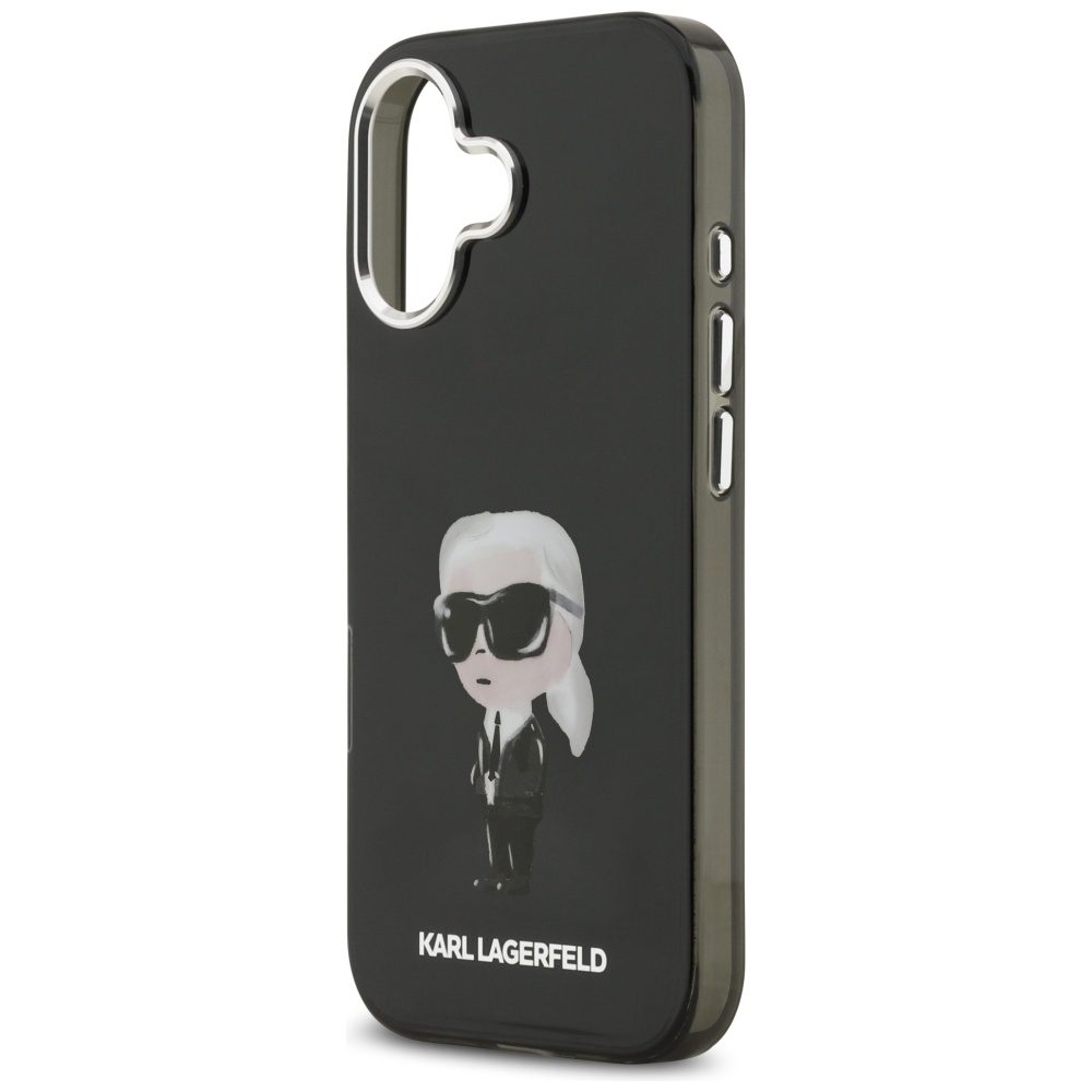 Karl Lagerfeld IML Aquarelle Karl & Logo MagSafe Case for iPhone 17 - Blackeng