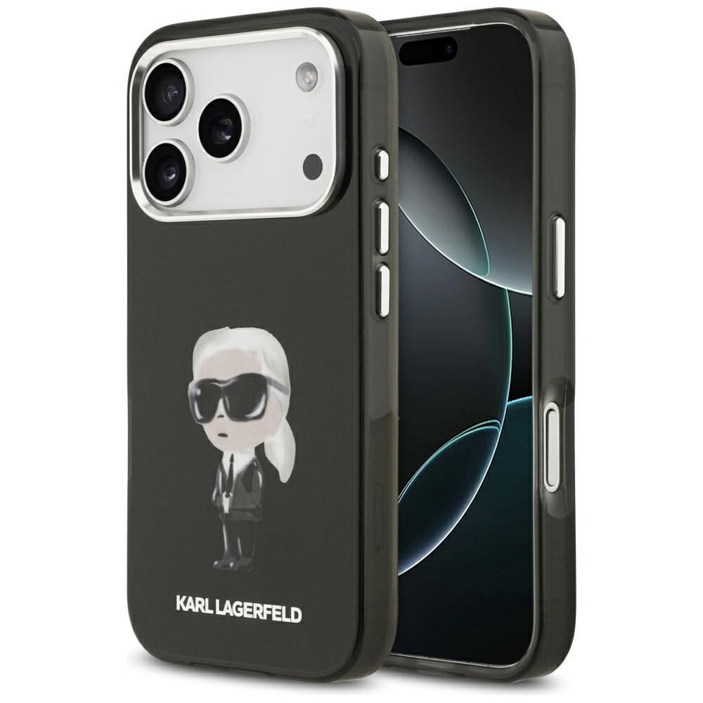 Karl Lagerfeld IML Aquarelle Karl & Logo MagSafe Case for iPhone 17 Pro - Blackeng