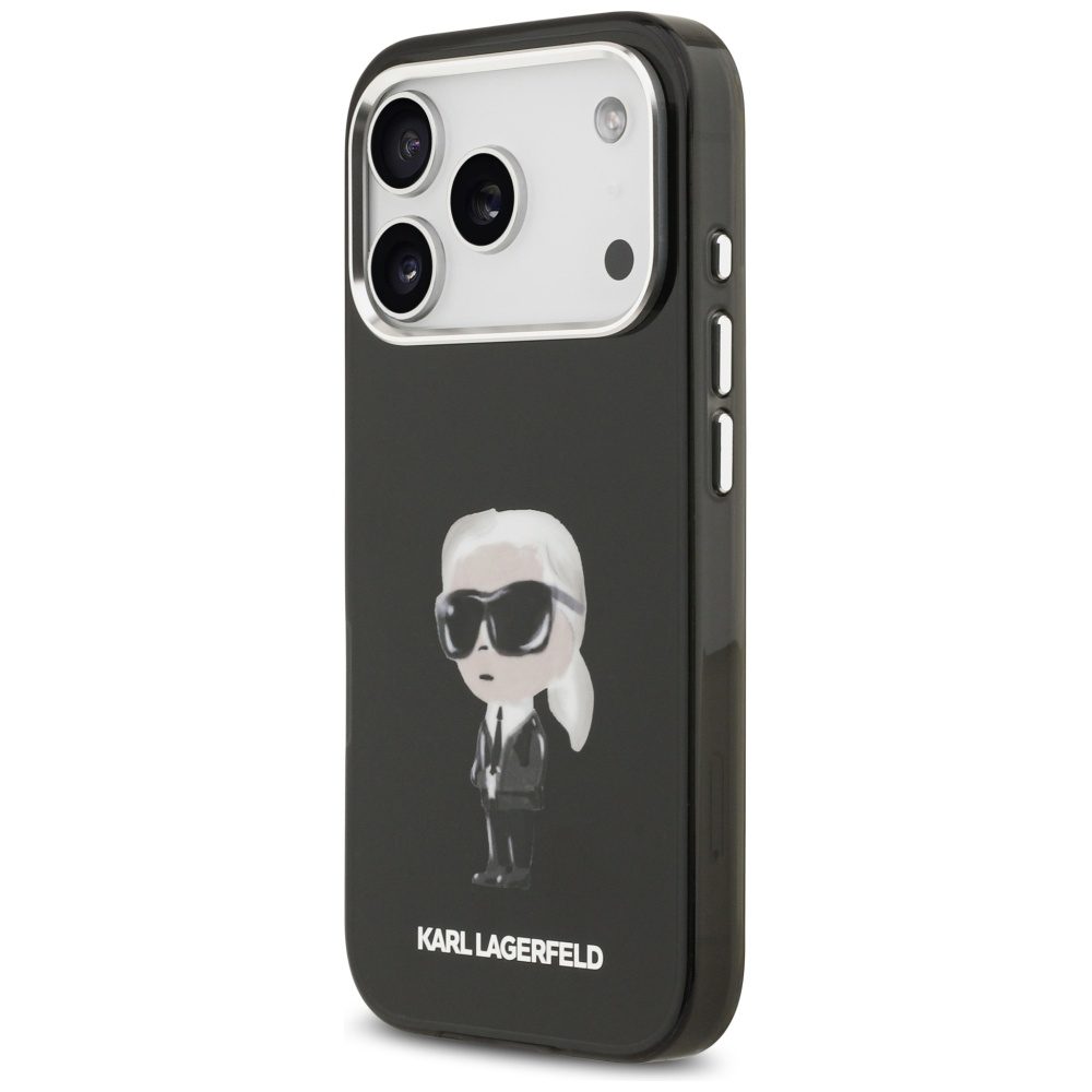 Karl Lagerfeld IML Aquarelle Karl & Logo MagSafe Case for iPhone 17 Pro - Blackeng