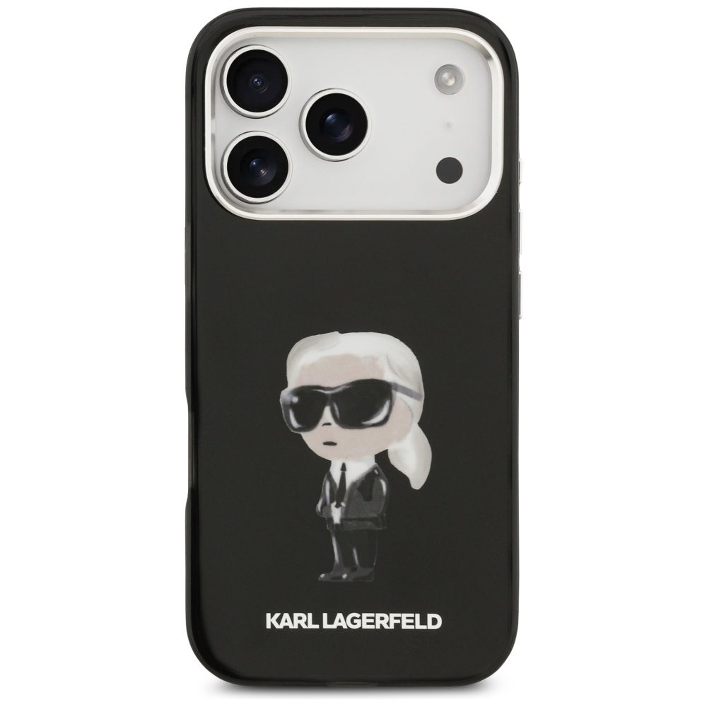 Karl Lagerfeld IML Aquarelle Karl & Logo MagSafe Case for iPhone 17 Pro - Blackeng
