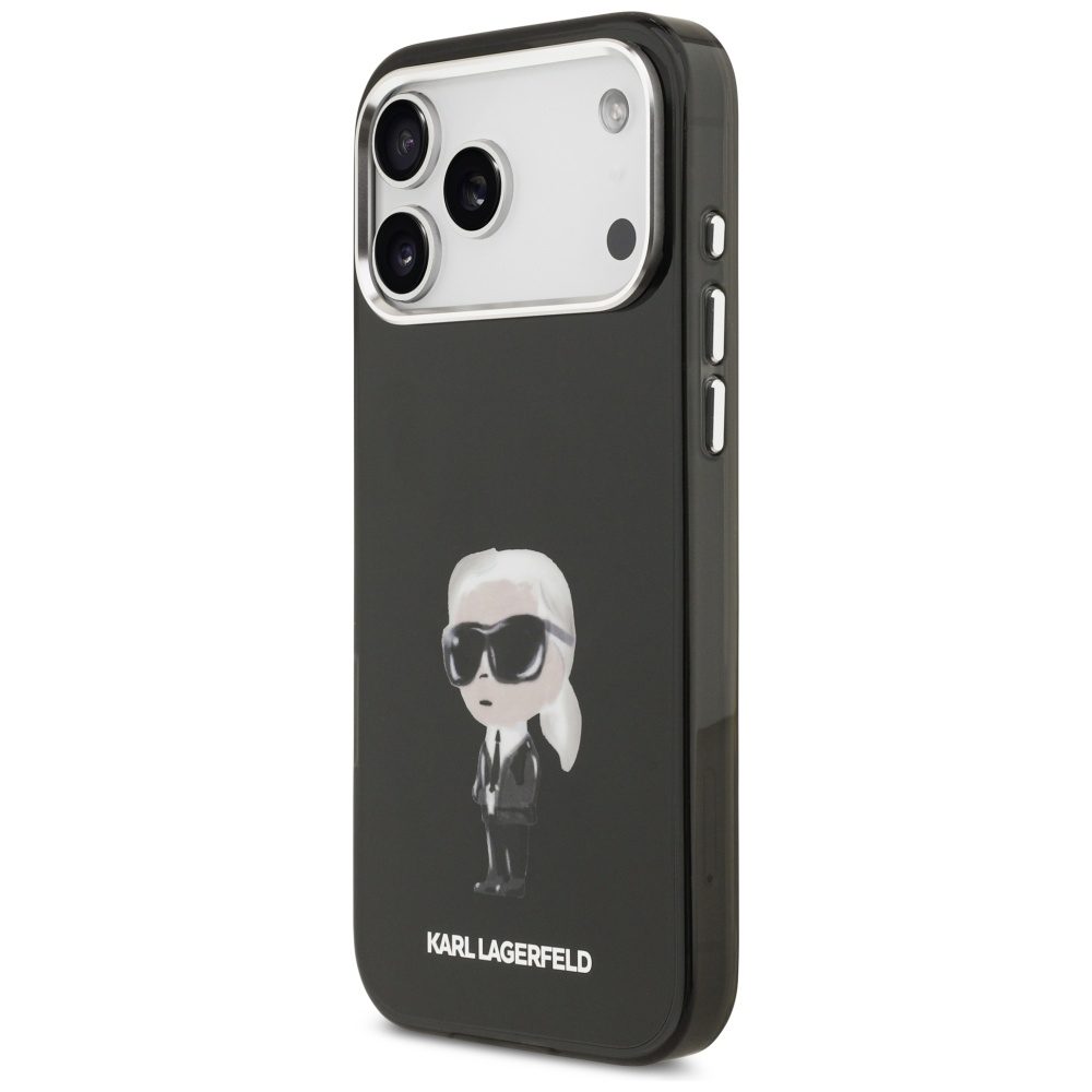 Karl Lagerfeld IML Aquarelle Karl & Logo MagSafe Case for iPhone 17 Pro Max - Blackeng