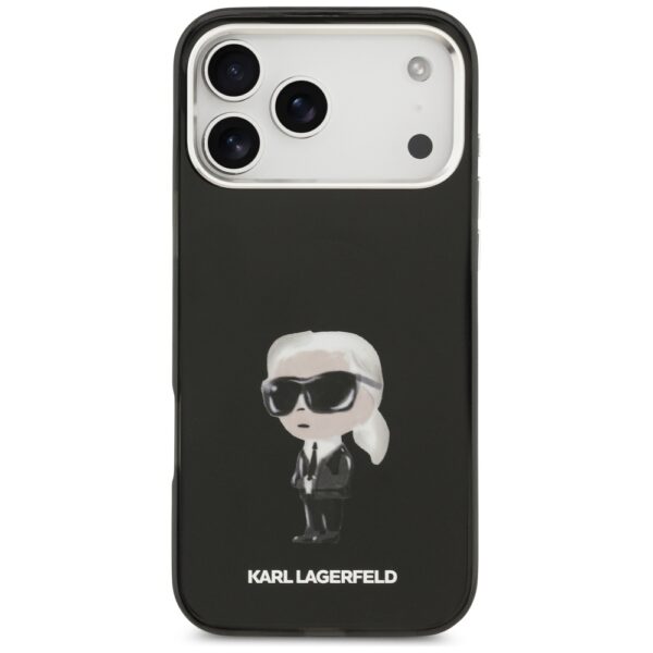 Karl Lagerfeld IML Aquarelle Karl & Logo MagSafe Case for iPhone 17 Pro Max - Blackeng
