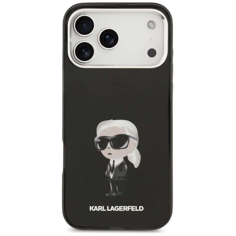 Karl Lagerfeld IML Aquarelle Karl & Logo MagSafe Case for iPhone 17 Pro Max - Blackeng
