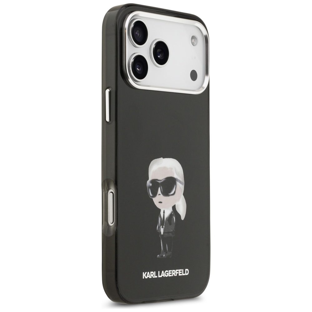 Karl Lagerfeld IML Aquarelle Karl & Logo MagSafe Case for iPhone 17 Pro Max - Blackeng