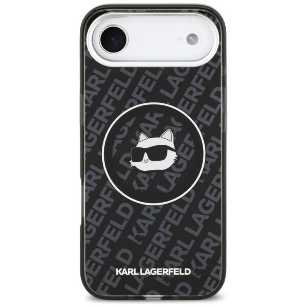 Karl Lagerfeld IML Choupette Head Logo MagSafe iPhone Air Case - Blackeng