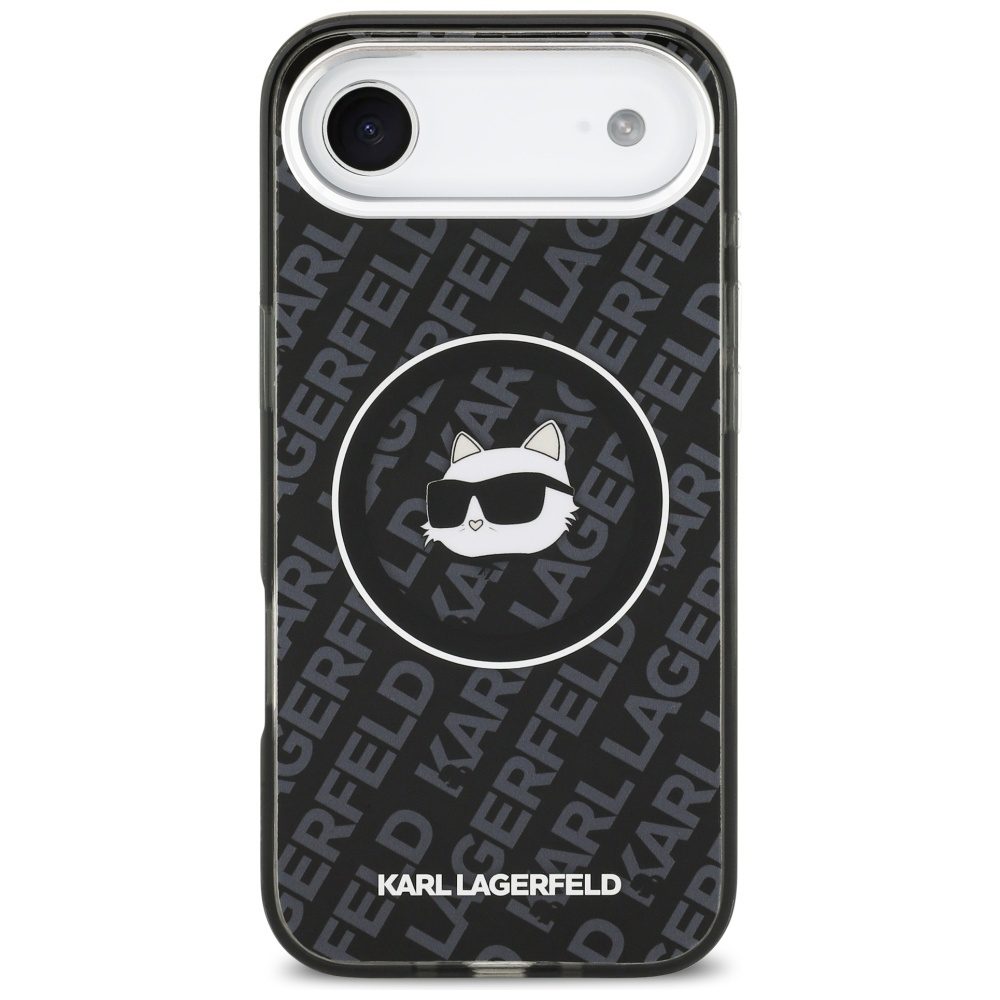 Karl Lagerfeld IML Choupette Head Logo MagSafe iPhone Air Case - Blackeng