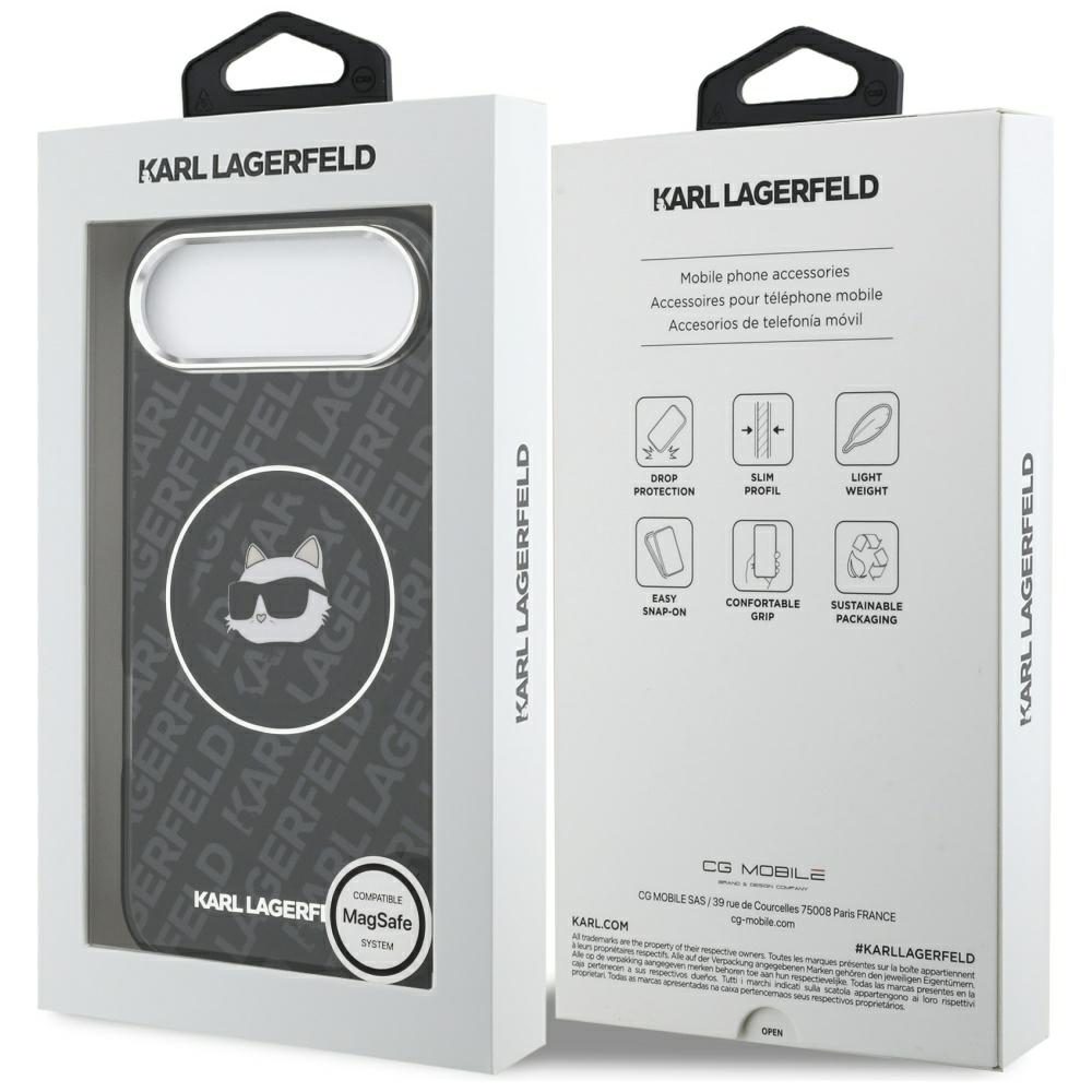 Karl Lagerfeld IML Choupette Head Logo MagSafe iPhone Air Case - Blackeng
