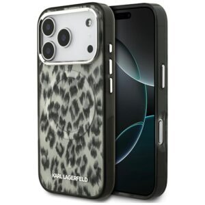 Karl Lagerfeld IML Leopard Pattern MagSafe Case for iPhone 17 Pro - Browneng