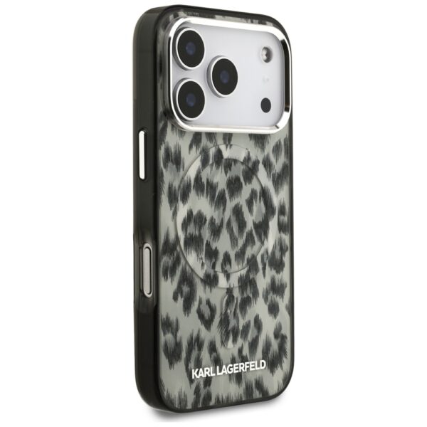 203970_4 Karl Lagerfeld IML Leopard Pattern MagSafe Case for iPhone 17 Pro - Browneng