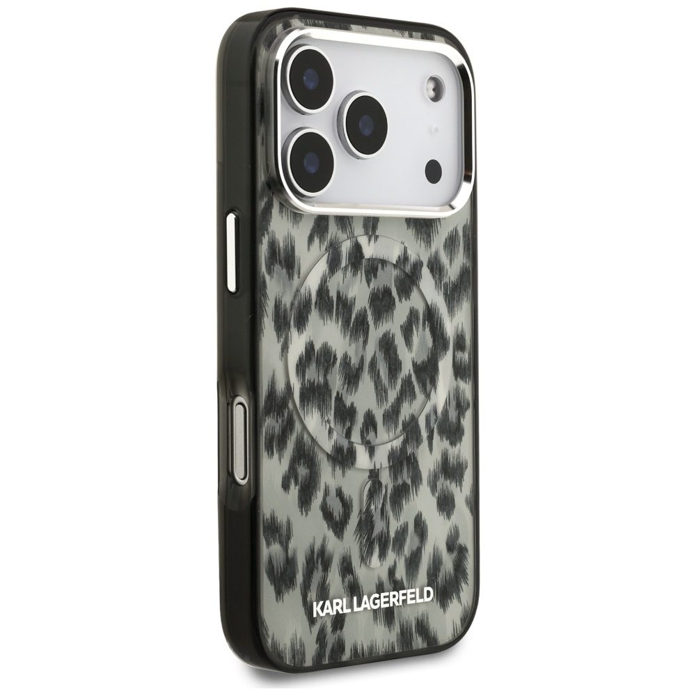 203970_4 Karl Lagerfeld IML Leopard Pattern MagSafe Case for iPhone 17 Pro - Browneng