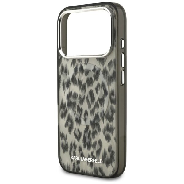 203970_6 Karl Lagerfeld IML Leopard Pattern MagSafe Case for iPhone 17 Pro - Browneng
