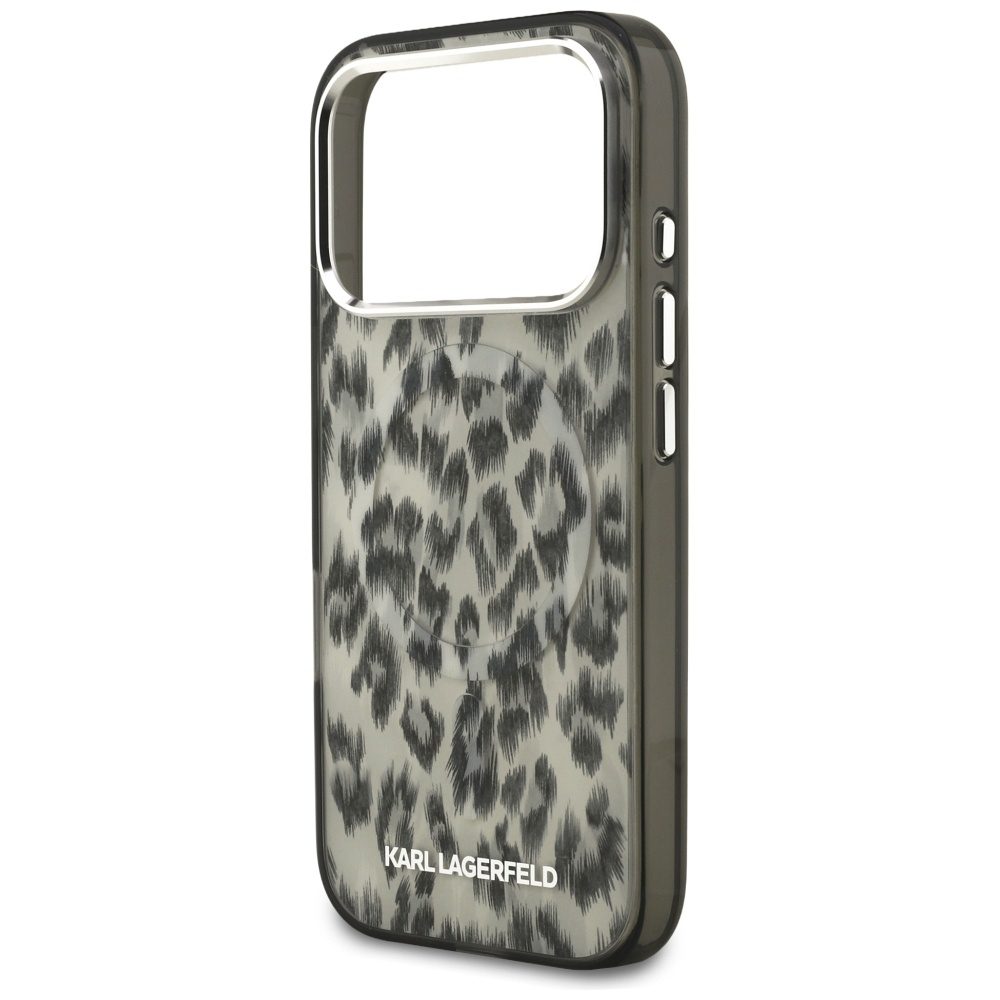 203970_6 Karl Lagerfeld IML Leopard Pattern MagSafe Case for iPhone 17 Pro - Browneng