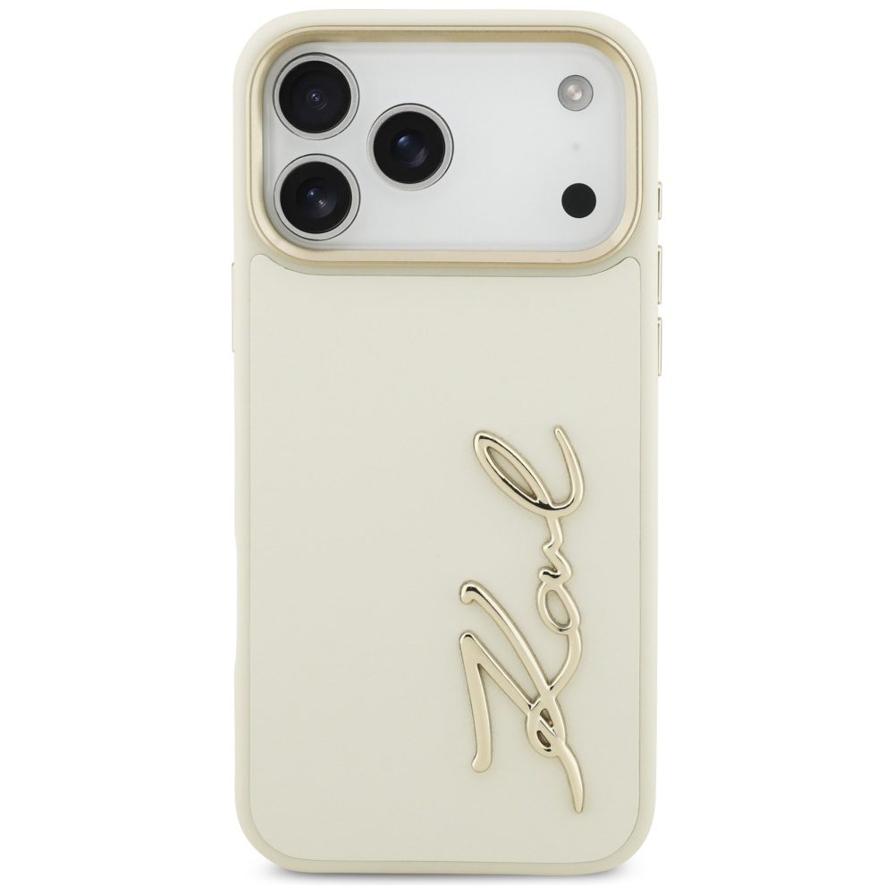 Karl Lagerfeld Karl Script Logo Case for iPhone 17 Pro Max - Beigeeng