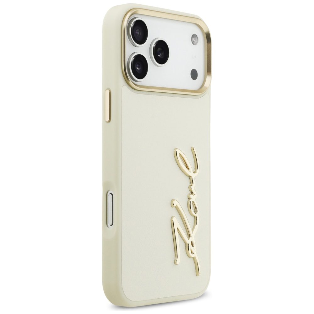 Karl Lagerfeld Karl Script Logo Case for iPhone 17 Pro Max - Beigeeng