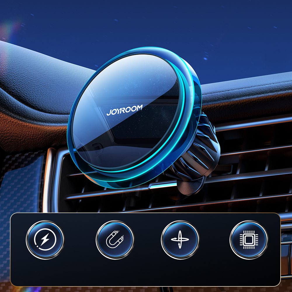 203981_8 Joyroom car phone holder with 15W Qi inductive charger (MagSafe compatible) for air vent, silver (JR-ZS291)eng