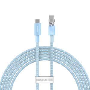 Baseus Explorer 100W USB-C - USB-C Cable with Intelligent Temperature Sensor 2m - Blueeng