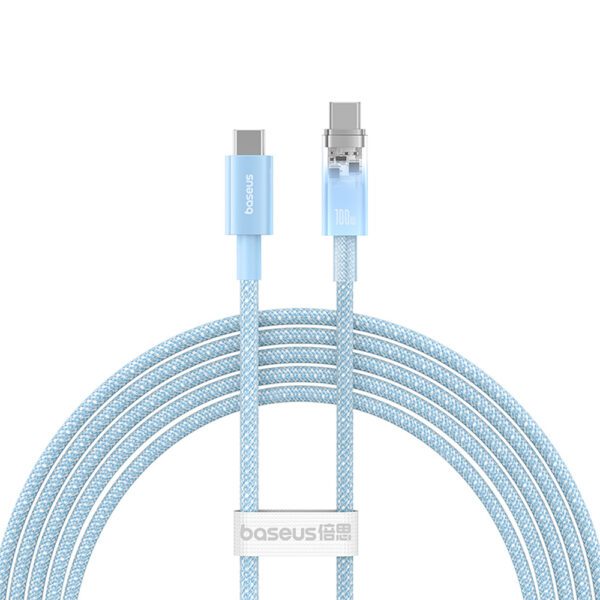 Baseus Explorer 100W USB-C - USB-C Cable with Intelligent Temperature Sensor 2m - Blueeng