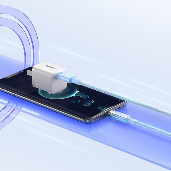 Baseus Explorer 100W USB-C - USB-C Cable with Intelligent Temperature Sensor 2m - Blueeng