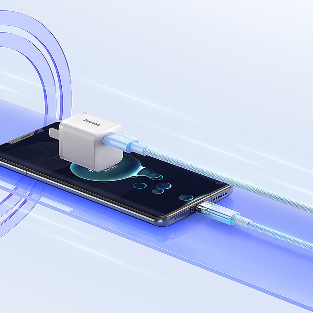 Baseus Explorer 100W USB-C - USB-C Cable with Intelligent Temperature Sensor 2m - Blueeng