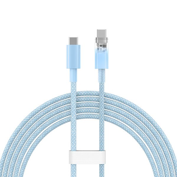Baseus Explorer 100W USB-C - USB-C Cable with Intelligent Temperature Sensor 2m - Blueeng